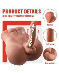 XISE - BERTLETT DILDO ASS GODE RÉALISTE ET MASTURBATEUR ANUS POSITION FRONTALE AVEC POUSSÉE 18 CM