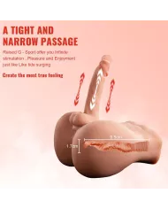 XISE - BERTLETT DILDO ASS GODE RÉALISTE ET MASTURBATEUR ANUS POSITION FRONTALE AVEC POUSSÉE 18 CM