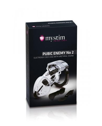 Cage pénis électro-stimulation Pubic Enemy N°2 - Mystim