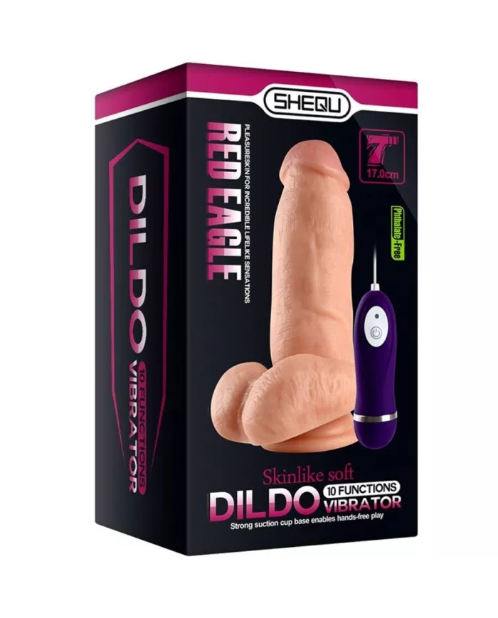 SHEQU - DILDO VIBRATEUR RED EAGLE AVEC TÉLÉCOMMANDE 17 CM SHEQU - DILDO VIBRATEUR RED EAGLE AVEC TÉLÉCOMMANDE 17 CM
