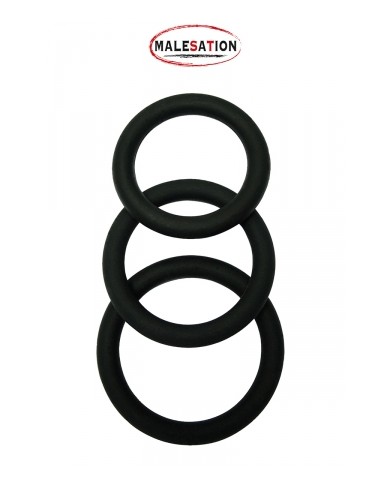 Set 3 CockRings silicone - Malesation