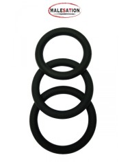 Set 3 CockRings silicone - Malesation