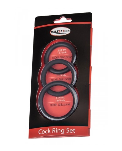 Set 3 CockRings silicone - Malesation