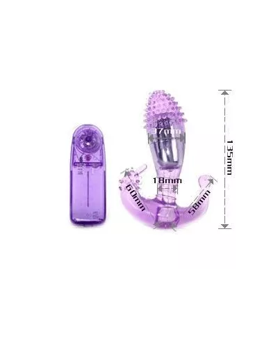 BAILE - STIMULATEUR VAGINAL ET ANAL LILAS AVEC VIBRATION
