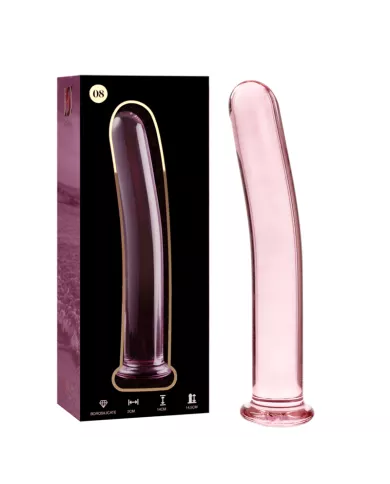 NEBULA SERIES BY IBIZA - MODÈLE 8 GODE EN VERRE BOROSILICATE ROSE 14.5 CM -O- 2 CM NEBULA SERIES BY IBIZA - MODÈLE 8 GODE EN VERRE BOROSILICATE ROSE 14.5 CM -O- 2 CM