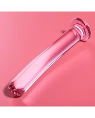NEBULA SERIES BY IBIZA - MODÈLE 8 GODE EN VERRE BOROSILICATE ROSE 14.5 CM -O- 2 CM