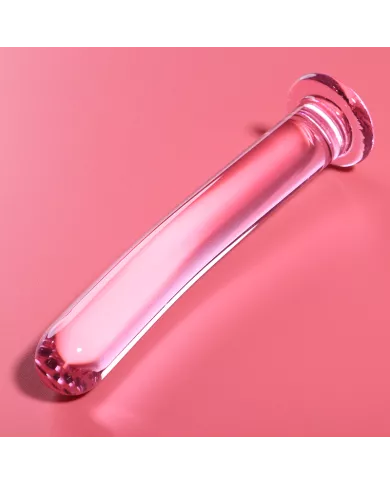 NEBULA SERIES BY IBIZA - MODÈLE 9 GODE EN VERRE BOROSILICATE ROSE 15.5 CM -O- 2.5 CM