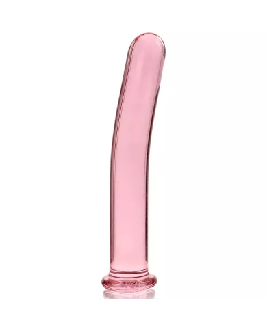 NEBULA SERIES BY IBIZA - MODÈLE 9 GODE EN VERRE BOROSILICATE ROSE 15.5 CM -O- 2.5 CM