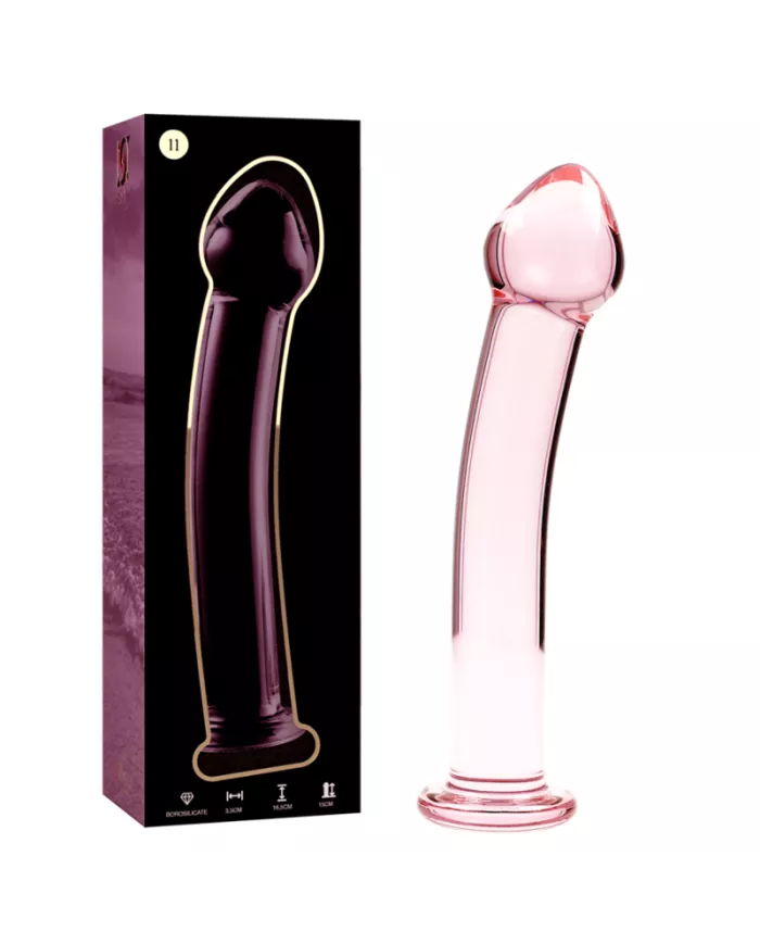 NEBULA SERIES BY IBIZA - MODÈLE 11 GODE EN VERRE BOROSILICATE ROSE 16 CM -O- 3 CM