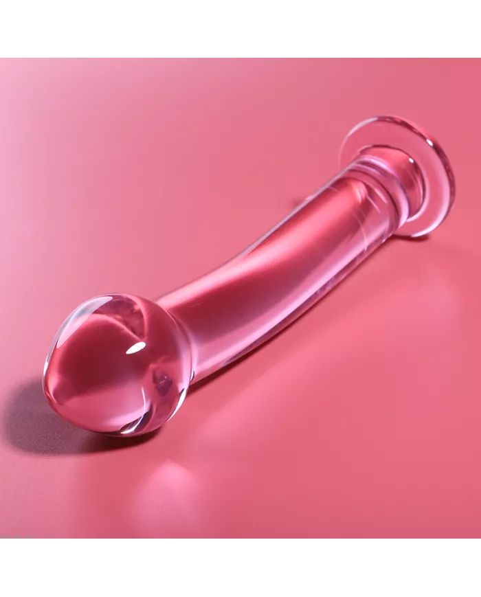 NEBULA SERIES BY IBIZA - MODÈLE 11 GODE EN VERRE BOROSILICATE ROSE 16 CM -O- 3 CM