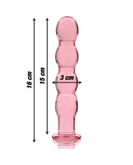NEBULA SERIES BY IBIZA - MODÈLE 10 GODE EN VERRE BOROSILICATE ROSE 16.5 CM -O- 3.5 CM