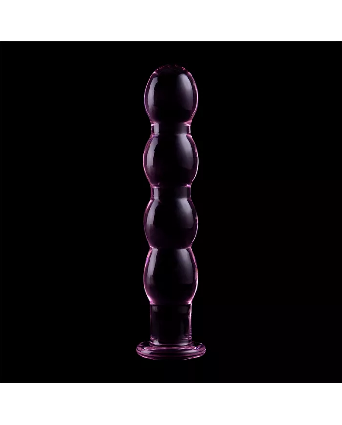 NEBULA SERIES BY IBIZA - MODÈLE 10 GODE EN VERRE BOROSILICATE ROSE 16.5 CM -O- 3.5 CM