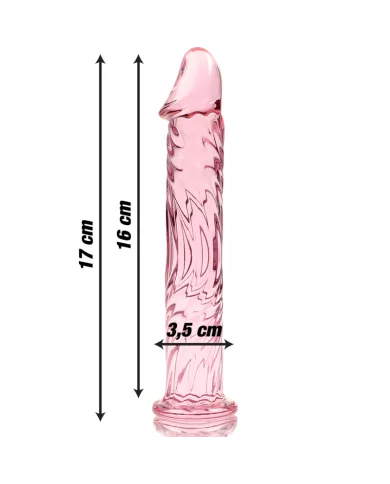 NEBULA SERIES BY IBIZA - MODÈLE 12 GODE EN VERRE BOROSILICATE ROSE 17 CM -O- 3.5 CM