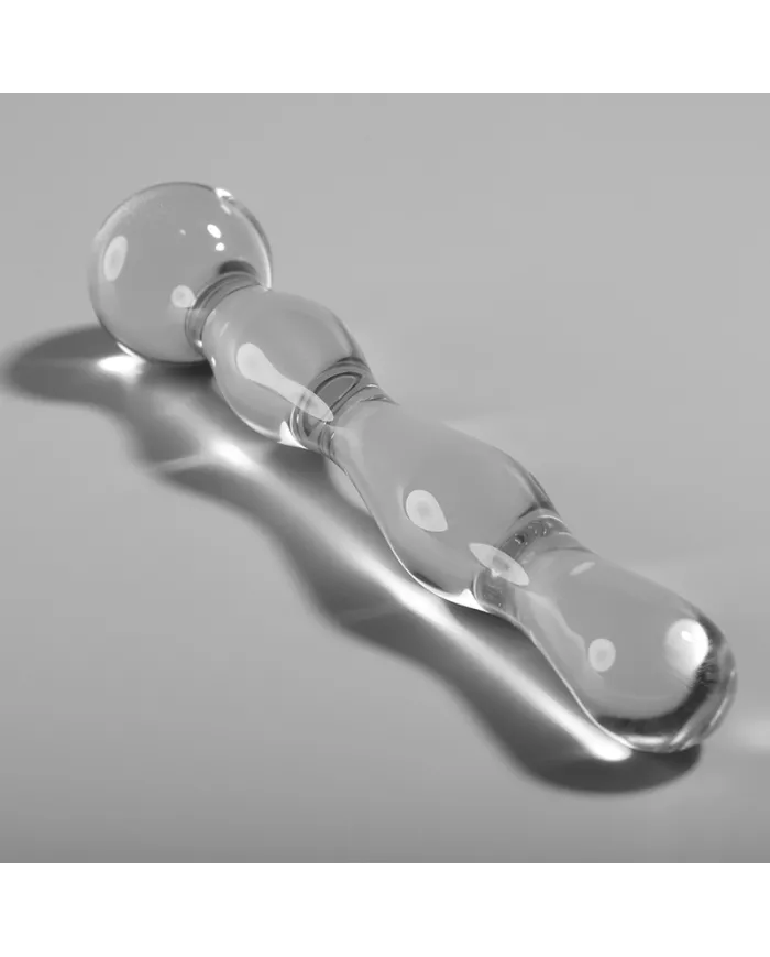 NEBULA SERIES BY IBIZA - MODÈLE 13 GODE EN VERRE BOROSILICATE CLAIR 18 CM -O- 3.5 CM