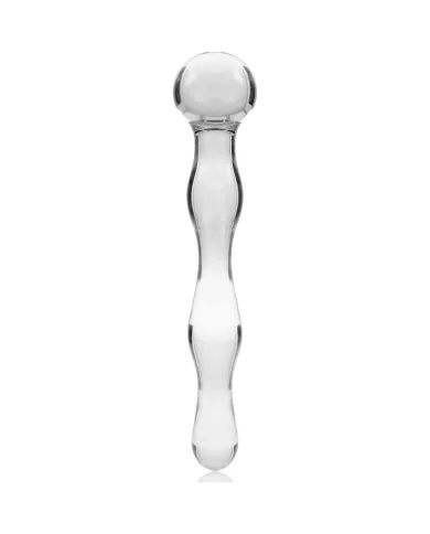 NEBULA SERIES BY IBIZA - MODÈLE 13 GODE EN VERRE BOROSILICATE CLAIR 18 CM -O- 3.5 CM
