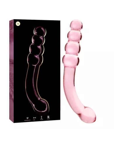 NEBULA SERIES BY IBIZA - MODÈLE 14 GODE EN VERRE BOROSILICATE ROSE 18.5 CM -O- 3 CM