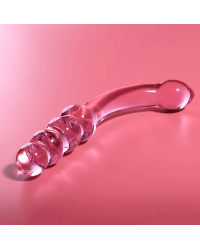 NEBULA SERIES BY IBIZA - MODÈLE 14 GODE EN VERRE BOROSILICATE ROSE 18.5 CM -O- 3 CM