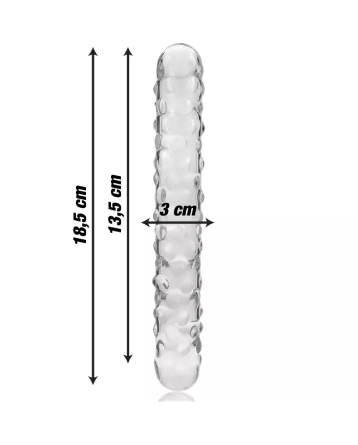 NEBULA SERIES BY IBIZA - MODÈLE 15 GODE EN VERRE BOROSILICATE CLAIR 18.5 CM -O- 3 CM