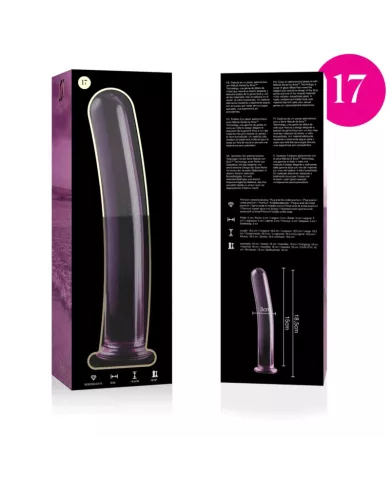 NEBULA SERIES BY IBIZA - MODÈLE 17 GODE EN VERRE BOROSILICATE ROSE 18.5 CM -O- 3 CM