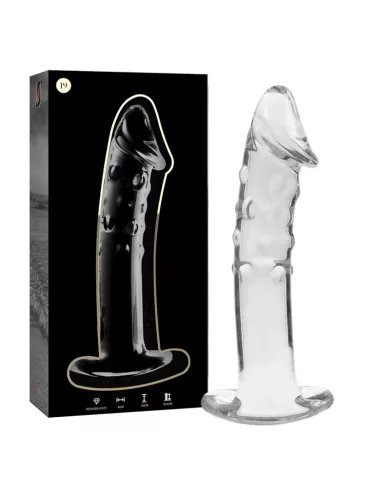 NEBULA SERIES BY IBIZA - MODÈLE 19 GODE EN VERRE BOROSILICATE CLAIR 18.5 CM -O- 4 CM