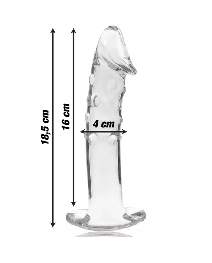 NEBULA SERIES BY IBIZA - MODÈLE 19 GODE EN VERRE BOROSILICATE CLAIR 18.5 CM -O- 4 CM