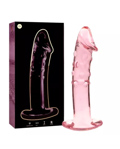 NEBULA SERIES BY IBIZA - MODÈLE 19 GODE EN VERRE BOROSILICATE ROSE 18.5 CM -O- 4 CM