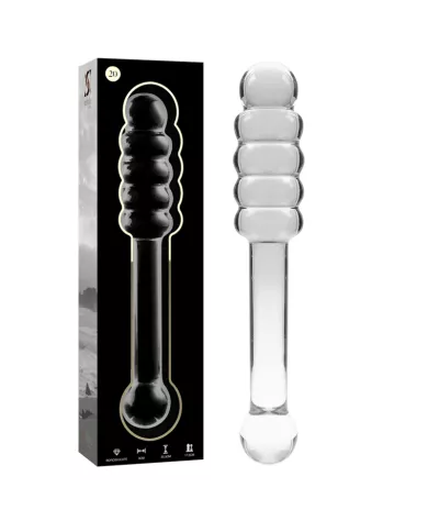 NEBULA SERIES BY IBIZA - MODÈLE 20 GODE EN VERRE BOROSILICATE CLAIR 20.5 CM -O- 3 CM