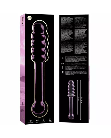 NEBULA SERIES BY IBIZA - MODÈLE 20 GODE EN VERRE BOROSILICATE ROSE 20.5 CM -O- 3 CM