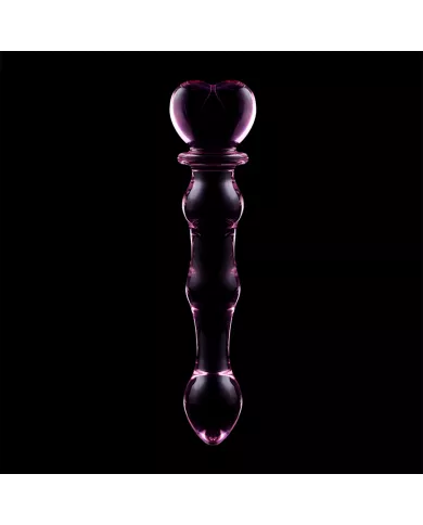 NEBULA SERIES BY IBIZA - MODÈLE 21 GODE EN VERRE BOROSILICATE ROSE 20.5 CM -O- 3.5 CM