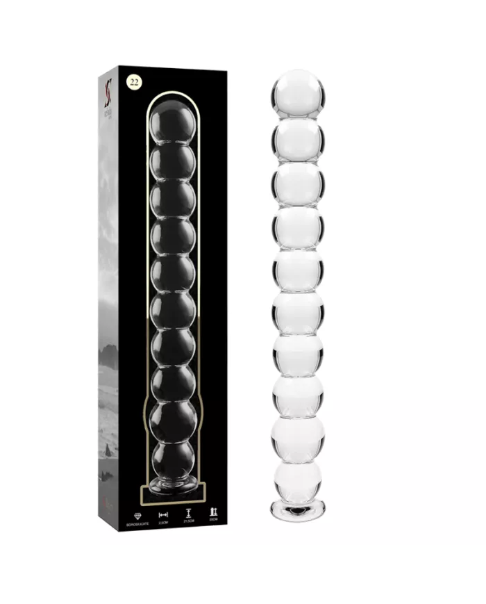 NEBULA SERIES BY IBIZA - MODÈLE 22 GODE EN VERRE BOROSILICATE CLAIR 21.5 CM -O- 2.5 CM