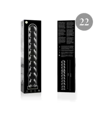 NEBULA SERIES BY IBIZA - MODÈLE 22 GODE EN VERRE BOROSILICATE CLAIR 21.5 CM -O- 2.5 CM