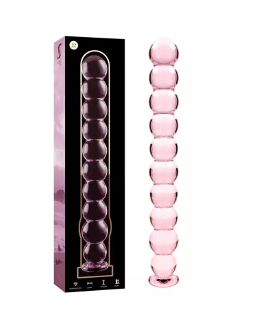 NEBULA SERIES BY IBIZA - MODÈLE 22 GODE EN VERRE BOROSILICATE ROSE 21.5 CM -O- 2.5 CM