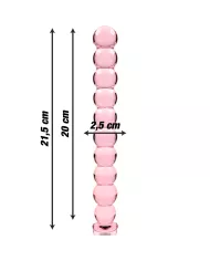 NEBULA SERIES BY IBIZA - MODÈLE 22 GODE EN VERRE BOROSILICATE ROSE 21.5 CM -O- 2.5 CM