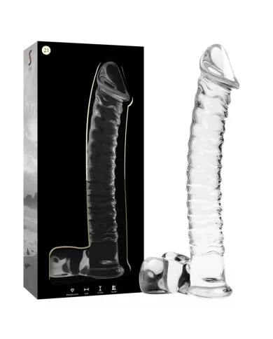 NEBULA SERIES BY IBIZA - MODÈLE 23 GODE EN VERRE BOROSILICATE CLAIR 21.5 CM -O- 4 CM