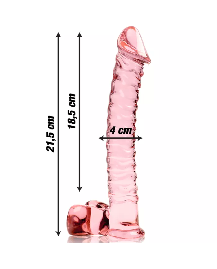 NEBULA SERIES BY IBIZA - MODÈLE 23 GODE EN VERRE BOROSILICATE ROSE 21.5 CM -O- 4 CM