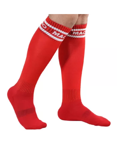 MACHO - CHAUSSETTES LONGUES TAILLE UNIQUE ROUGE