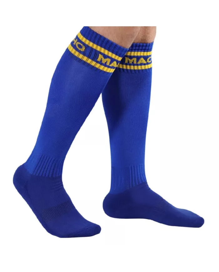 MACHO - CHAUSSETTES LONGUES TAILLE UNIQUE BLEU MACHO - CHAUSSETTES LONGUES TAILLE UNIQUE BLEU