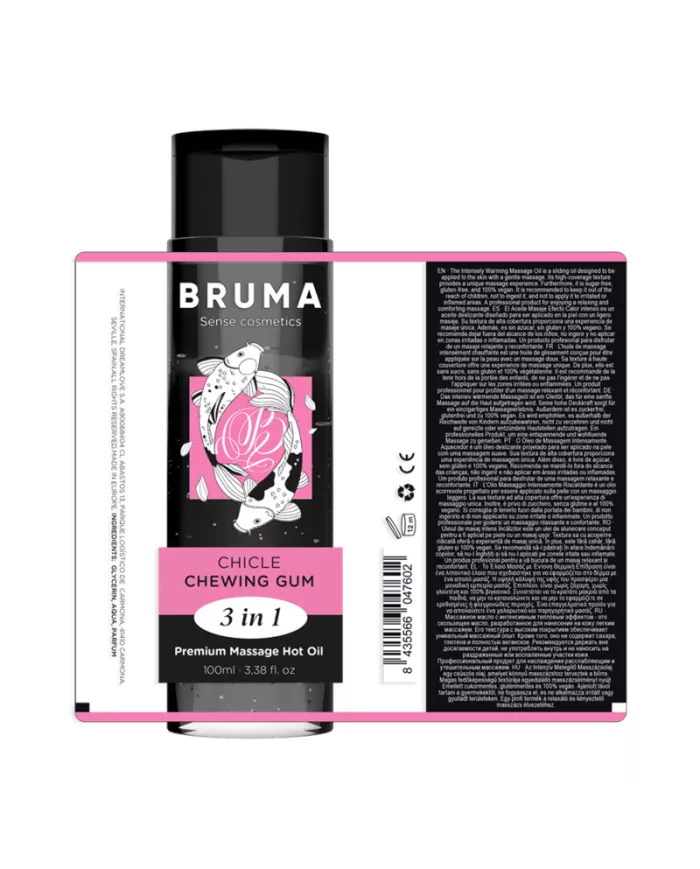 BRUMA - HUILE DE MASSAGE PREMIUM EFFET CHALEUR SAVEUR GOMME 3 EN 1 - 100 ML BRUMA - HUILE DE MASSAGE PREMIUM EFFET CHALEUR SAVEUR GOMME 3 EN 1 - 100 ML