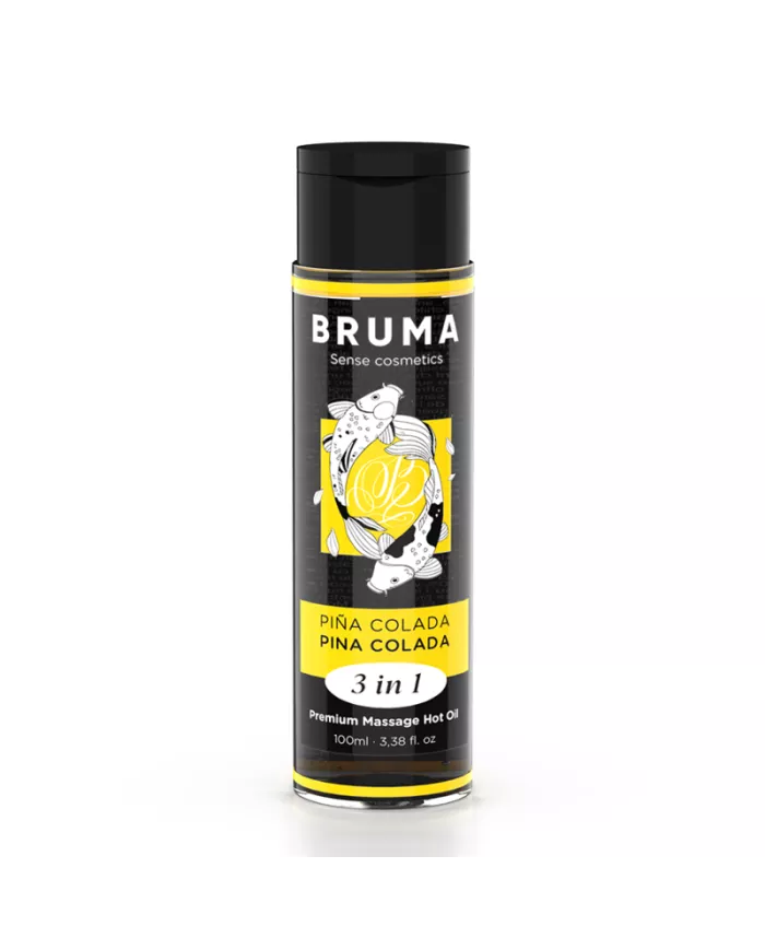 BRUMA - HUILE DE MASSAGE PREMIUM EFFET CHALEUR SAVEUR PINA COLADA 3 EN 1 - 100 ML