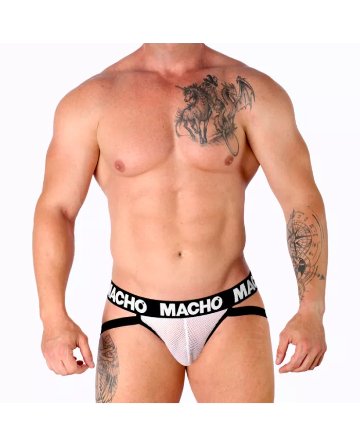 MACHO - MX26X1 JOCK GRID BLANC M