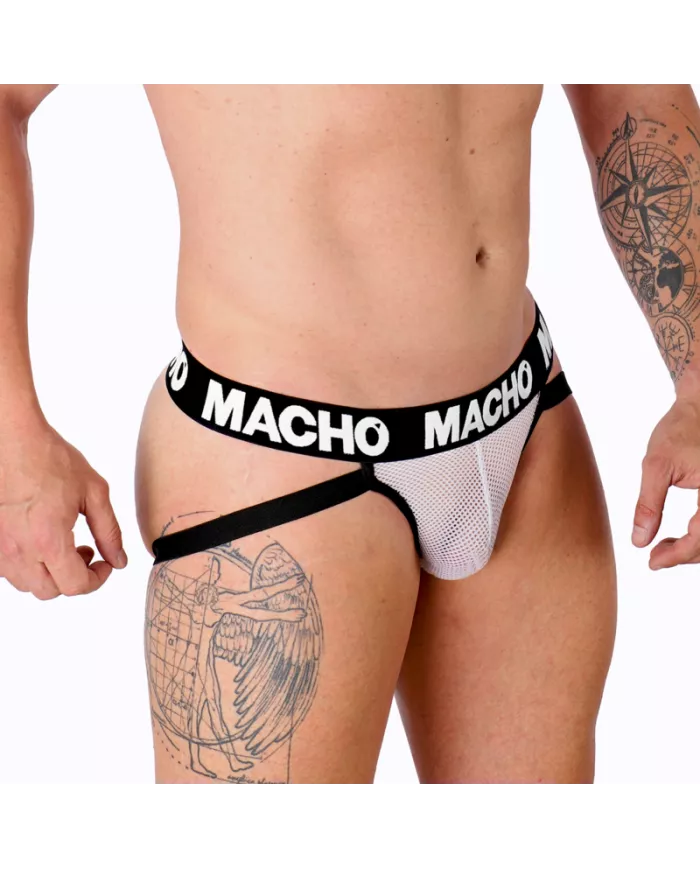 MACHO - MX26X1 JOCK GRID BLANC M