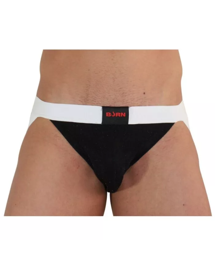 BURN - 004 JOCK NOIR BRILLANT / BLANC L