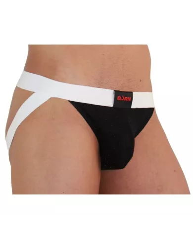 BURN - 004 JOCK NOIR BRILLANT / BLANC XL