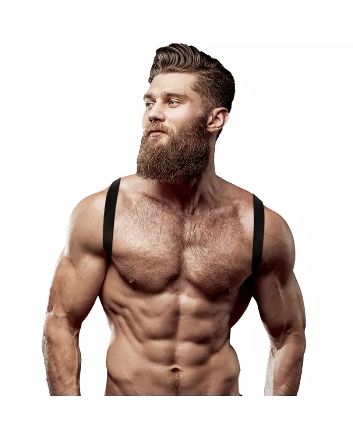 FETISH SUBMISSIVE ATTITUDE - HARNAIS DOS EN ÉCO-CUIR POUR HOMMES FETISH SUBMISSIVE ATTITUDE - HARNAIS DOS EN ÉCO-CUIR POUR HOMMES