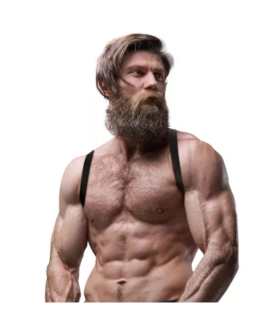 FETISH SUBMISSIVE ATTITUDE - HARNAIS DOS EN ÉCO-CUIR POUR HOMMES