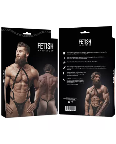 FETISH SUBMISSIVE ATTITUDE - HARNAIS JOCK STRAP EN CUIR ÉCOLOGIQUE POUR HOMMES FETISH SUBMISSIVE ATTITUDE - HARNAIS JOCK STRAP EN CUIR ÉCOLOGIQUE POUR HOMMES