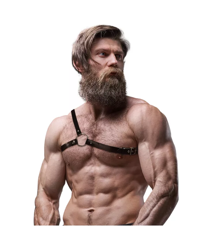 FETISH SUBMISSIVE - HARNAIS EN CUIR ÉCOLOGIQUE POUR HOMMES  ÉPAULES CROISÉES ATTITUDE FETISH SUBMISSIVE - HARNAIS EN CUIR ÉCOLOGIQUE POUR HOMMES  ÉPAULES CROISÉES ATTITUDE