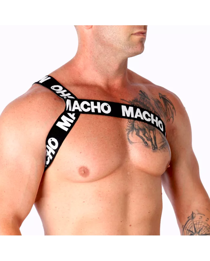 MACHO - HARNAIS ROMAIN BLANC S/M MACHO - HARNAIS ROMAIN BLANC S/M