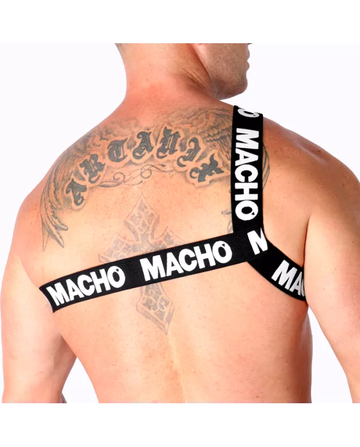 MACHO - HARNAIS ROMAIN BLANC S/M MACHO - HARNAIS ROMAIN BLANC S/M