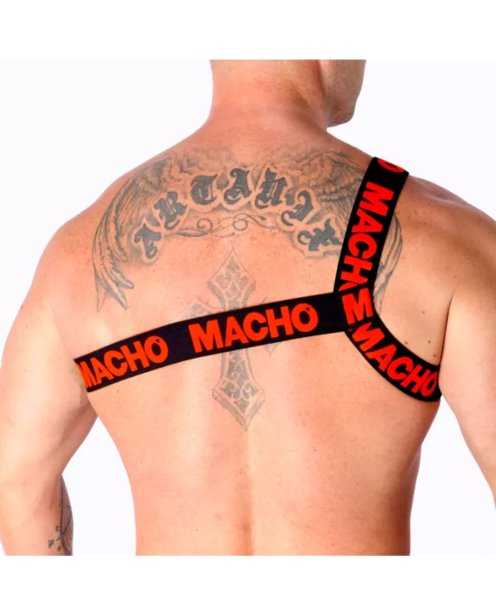 MACHO - HARNAIS ROMAIN ROUGE S/M MACHO - HARNAIS ROMAIN ROUGE S/M